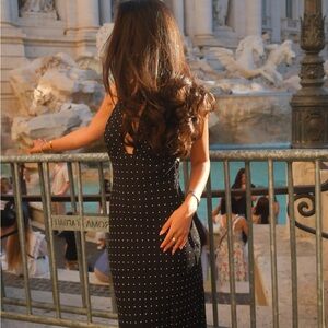 Zara Black and White Backless Dress